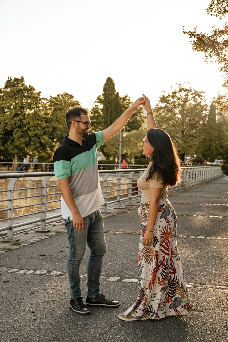 Rocío y Matías bailando